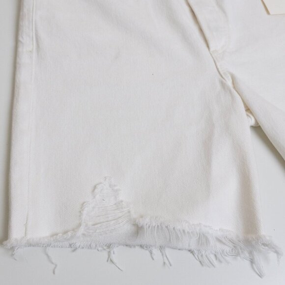 Citizen Of Humanity Camilla Frayed Hem Denim Shorts High Rise Starlight White - Picture 11 of 15